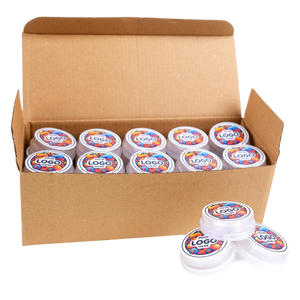 Carton box with multiple containers labeled 'Logo' on a white background