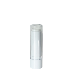 Clear plastic tube on a white background