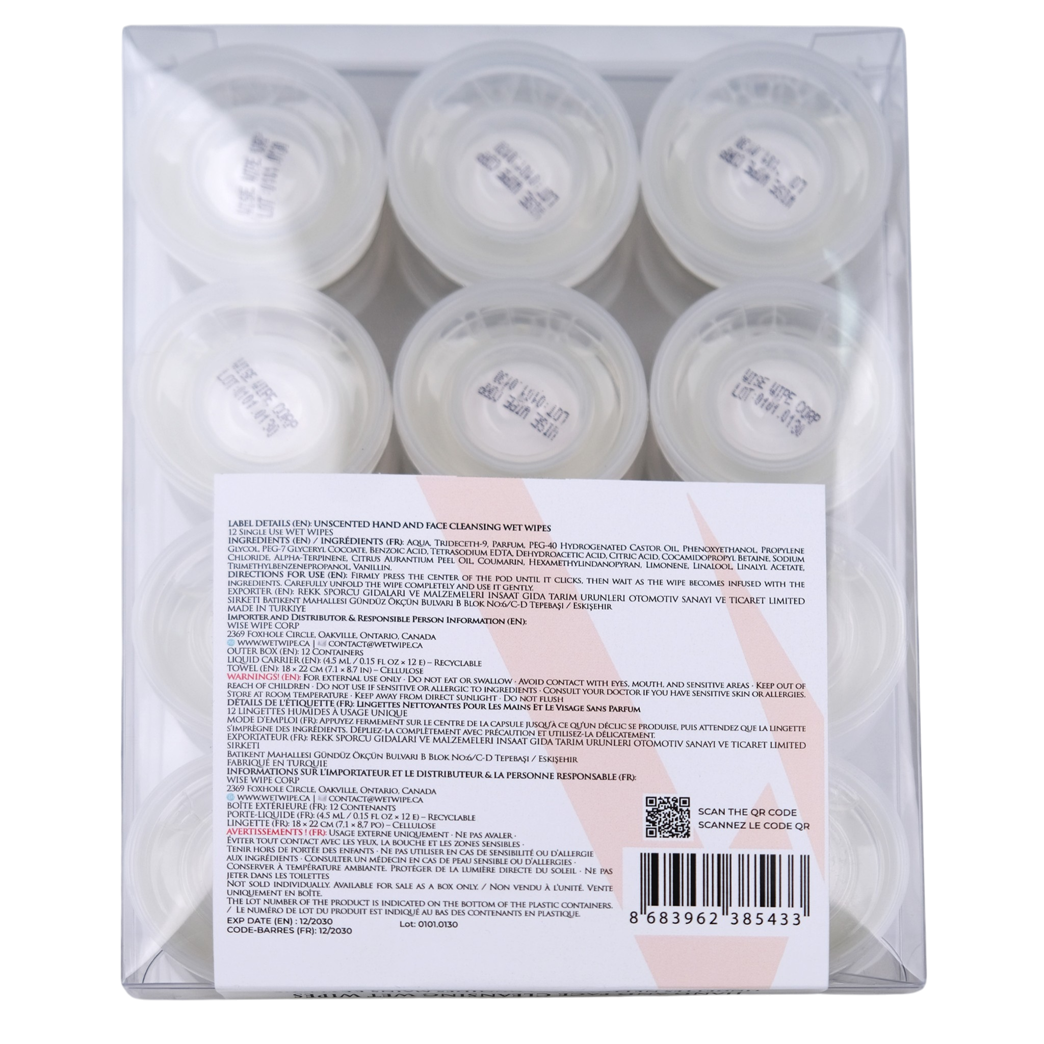 Packaging of hand cream with a clear lid and visible label on a white background