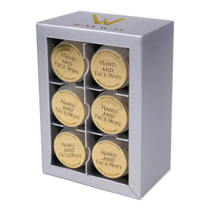 Box of Wise Wipe hand and face wipes on a white background