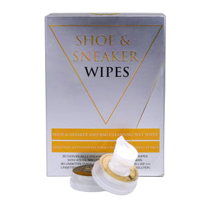 Box of shoe and sneaker wipes with a white background