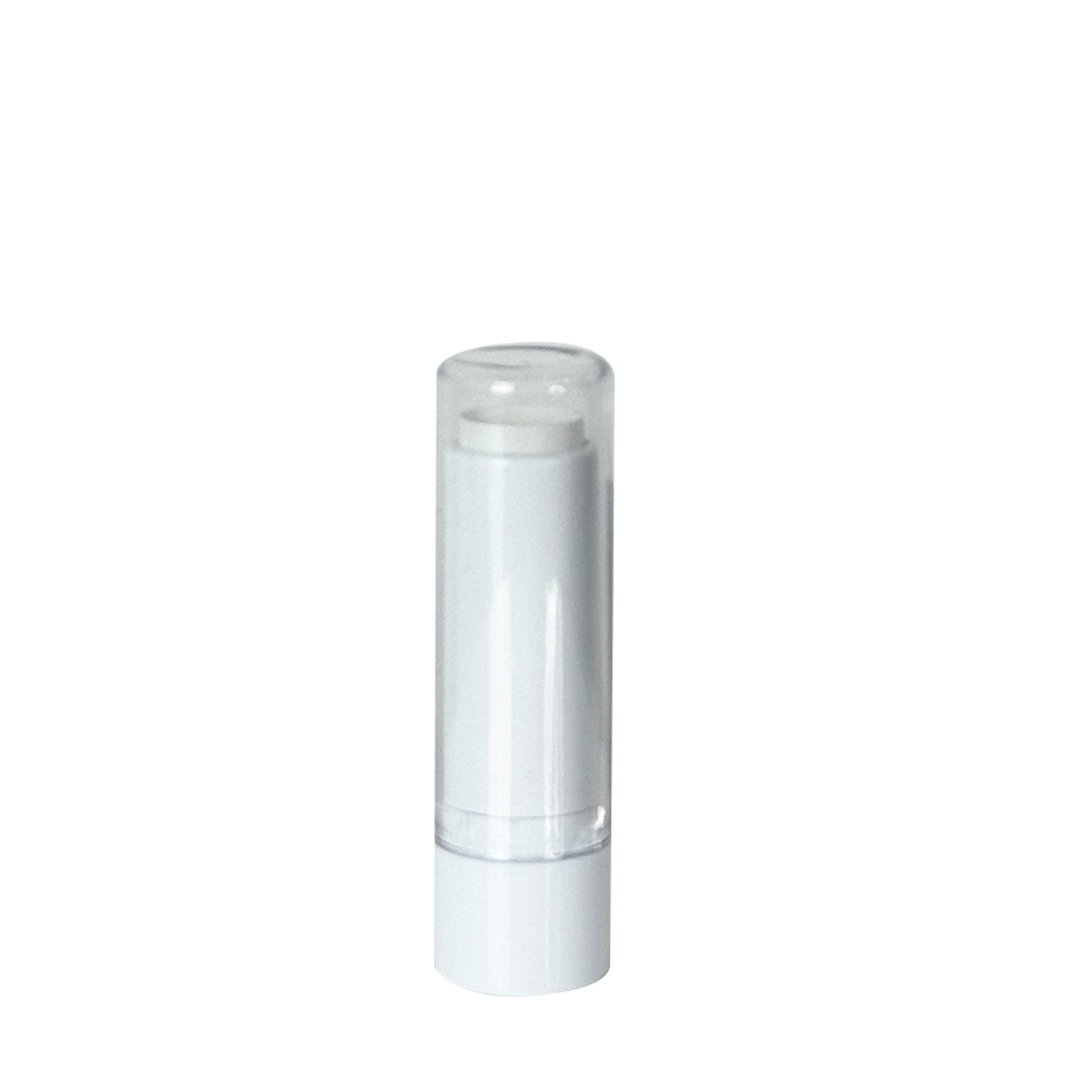Clear plastic tube on a white background